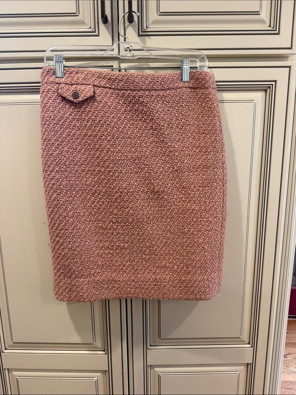 J Crew - The Row Dusty Pink Tweed Pencil Skirt